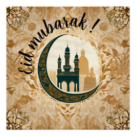 Póster "Eid Mubarak" maravilloso