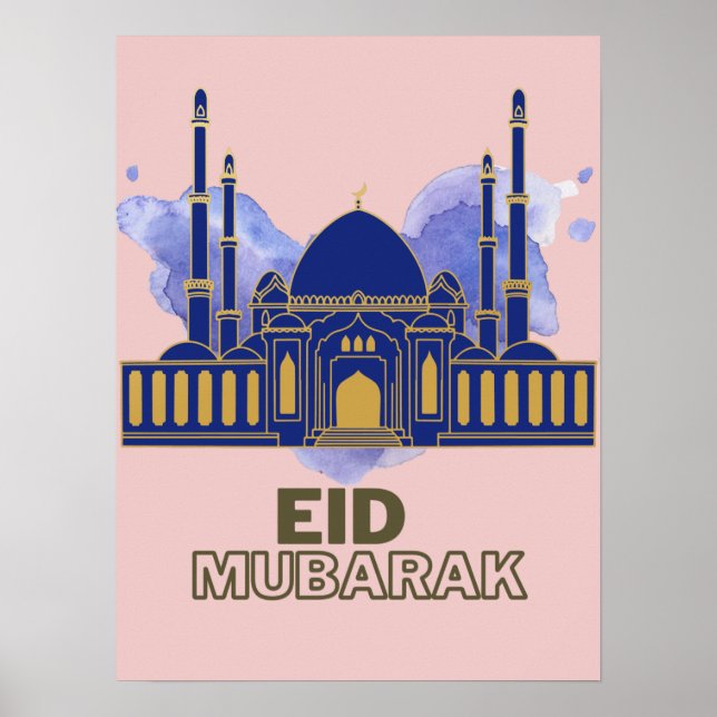 Póster Eid poster| Eid Mubarak poster (Frente)