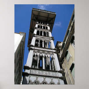 Póster Eiffel - Ascensor Santa Justa/Elvador