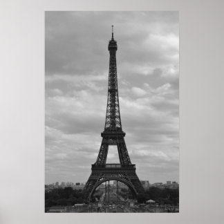 Póster eiffel blanco y negro