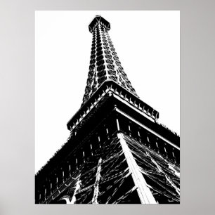 Póster Eiffel en blanco