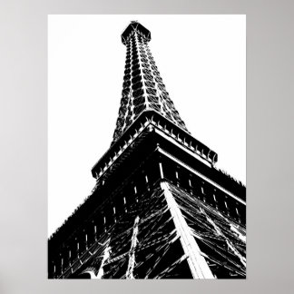 Póster Eiffel en blanco