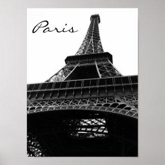 Póster Eiffel Tower Black and White 2