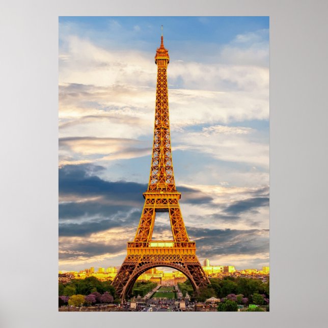 Póster eiffel tower in paris, the city of love (Frente)