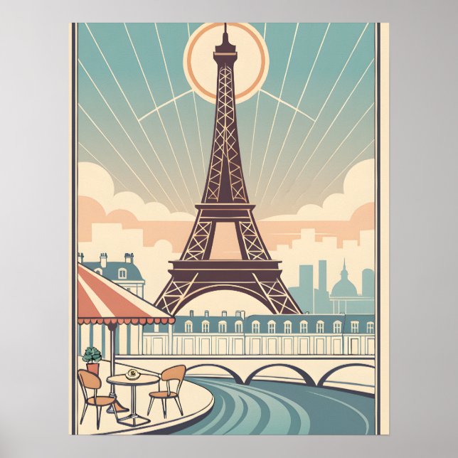 Póster Eiffel Tower Paris Poster (Frente)