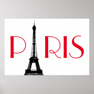 Póster Eiffel Tower Paris Travel