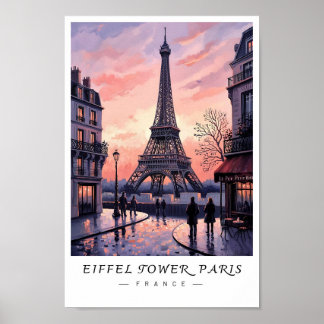 Póster Eiffel Tower Paris Wall Art, Romantic France