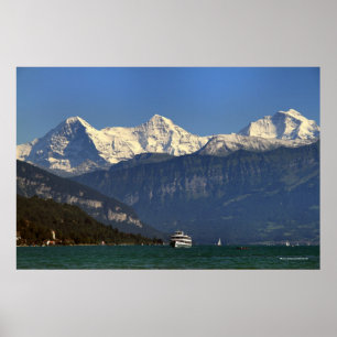 Póster Eiger, Mönch & Jungfrau, Thunersee, Switzerland