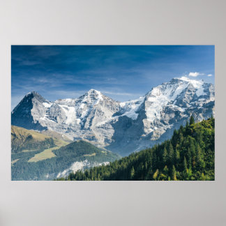 Póster Eiger, Mönch y Jungfrau, Suiza - Alp suizo