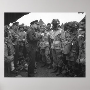 Póster Eisenhower y el aerotransportado