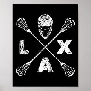 Póster Eje cruzado Lacrosse Lax