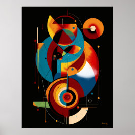 Póster Eje Resonante – Constructivismo Geométrico Mínimo