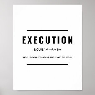 Póster Ejecución Cita motivadora