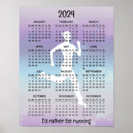 Póster Ejecución de Jogging Design 2024 Calendar Poster