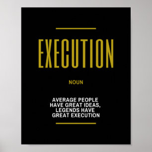 Póster Ejecución De La Cita Inspiradora Sobre El Éxito