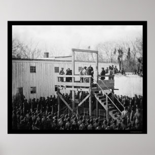 Póster Ejecución del capitán Henry Wirz 1865