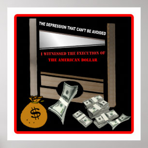 Póster Ejecución del Poster americano del dólar