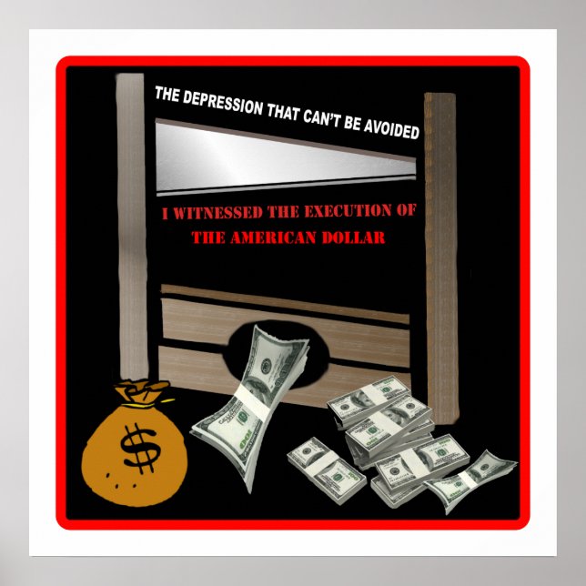 Póster Ejecución del Poster americano del dólar (Frente)