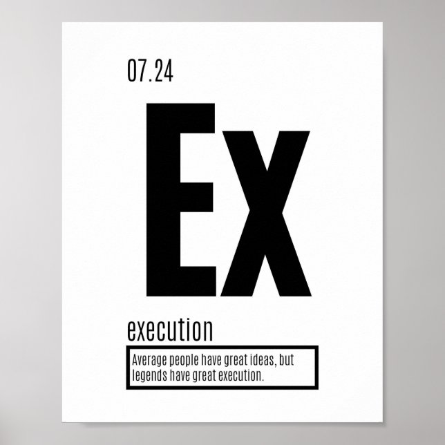 Póster Ejecución - Elementos fundamentales del éxito (Frente)