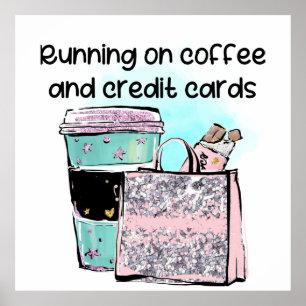 Póster Ejecución en Café y Tarjetas de Crédito