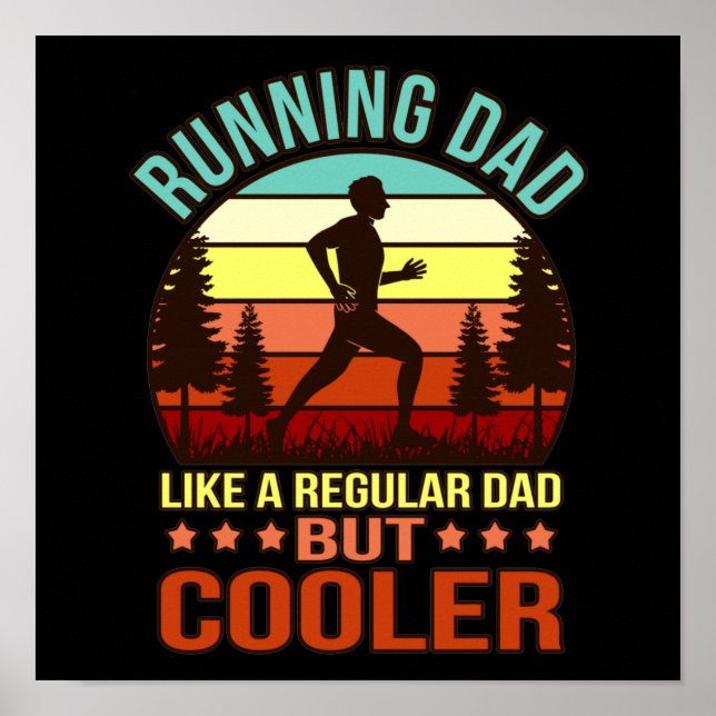 Póster Ejecutando la definición de papá mitad Marathon Ru (Frente)