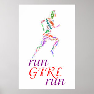Póster Ejecutar chica, ejecutar