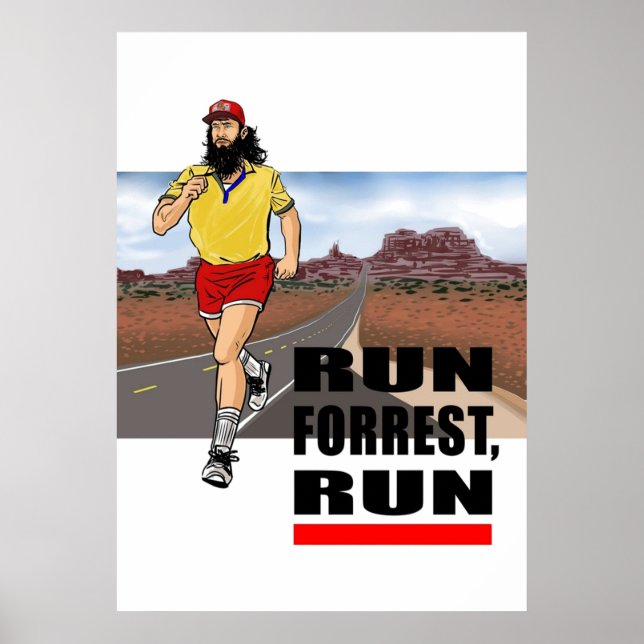 Póster Ejecutar la ejecución de Forrest (Frente)