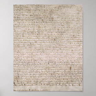 Póster Ejemplificación De La Carta Magna De 1215 EM De Al