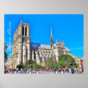 Póster Ejemplo de la foto de la catedral de Notre Dame