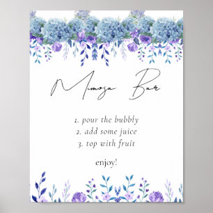 Póster Ejemplo Rótulo Morple Floral Garden Mimosa Bar