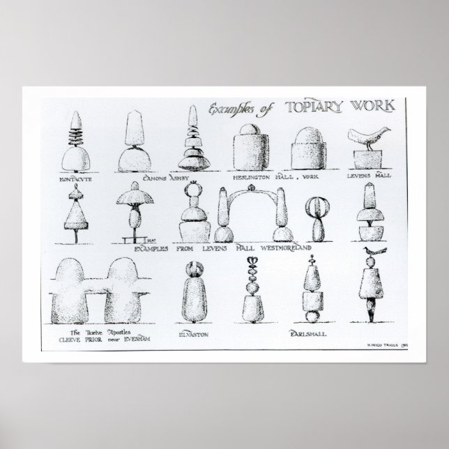 Póster Ejemplos de trabajo temático, 1902 (grabado) (b/w  (Frente)