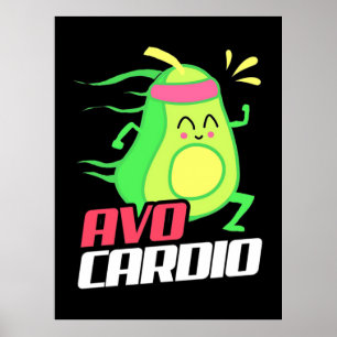 Póster Ejercicio aguacate cardio