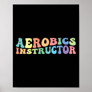 Póster Ejercicio de aptitud del instructor de aeróbic