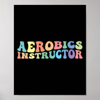 Póster Ejercicio de aptitud del instructor de aeróbic