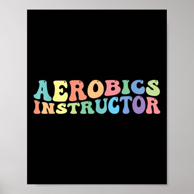 Póster Ejercicio de aptitud del instructor de aeróbic (Frente)