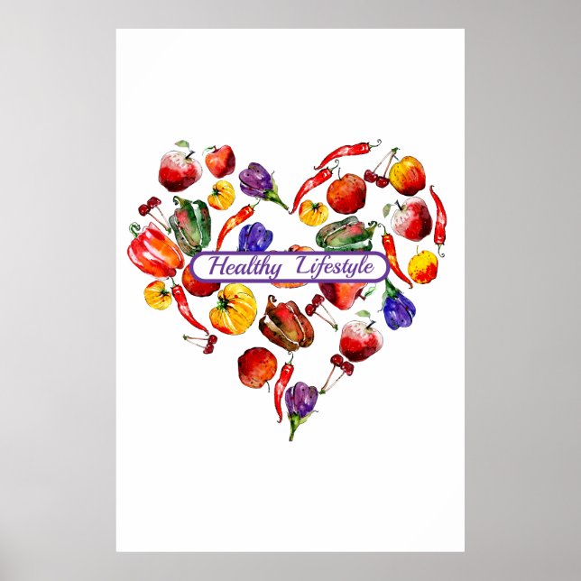 Póster Ejercicio de elección de estilo de vida saludable  (Frente)