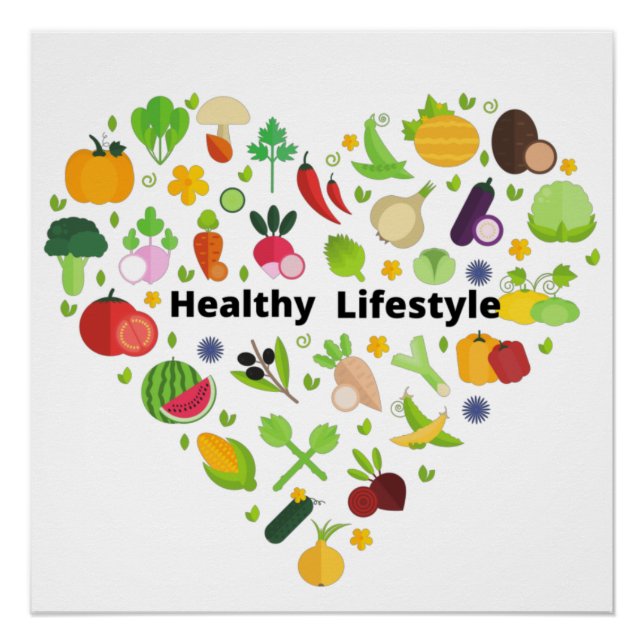 Póster ejercicio de elección de estilo de vida saludable (Anverso)