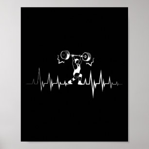 Póster Ejercicio de entrenamiento de latidos de elevación