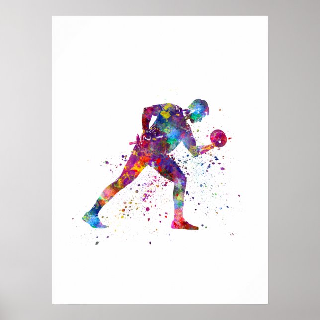 Póster ejercicio de gimnasia (Frente)