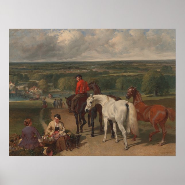 Póster Ejercicio de los caballos reales (arte equino) (Frente)