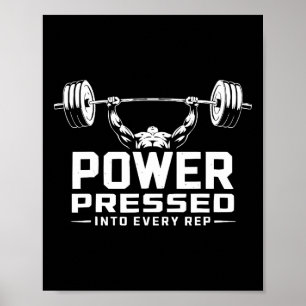 Póster Ejercicio De Prensa De Bench Bodybuilding Fitness