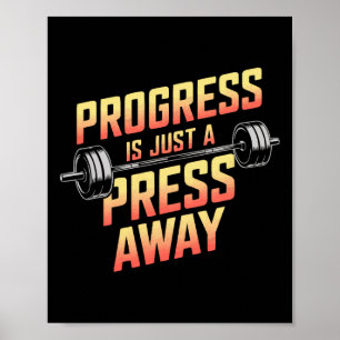 Póster Ejercicio De Prensa De Bench Bodybuilding Fitness