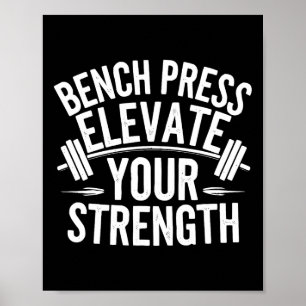 Póster Ejercicio De Prensa De Bench Bodybuilding Fitness 