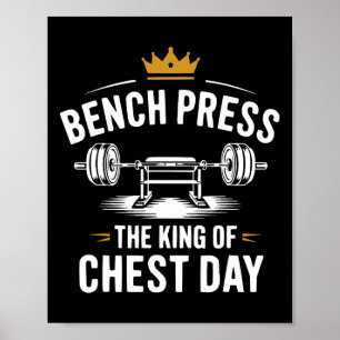 Póster Ejercicio De Prensa De Bench Bodybuilding Fitness