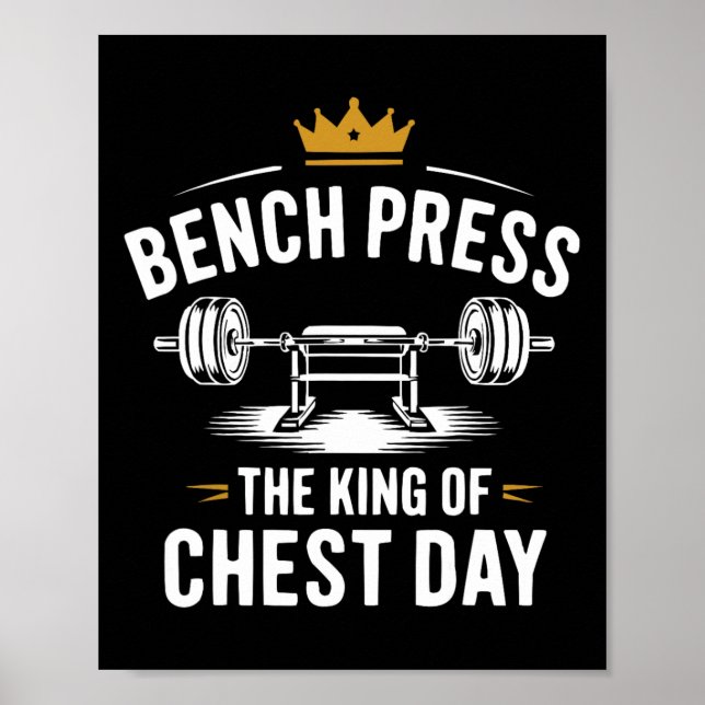Póster Ejercicio De Prensa De Bench Bodybuilding Fitness  (Frente)