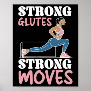 Póster Ejercicio de Sentadilla Búlgara Fitness Culturismo