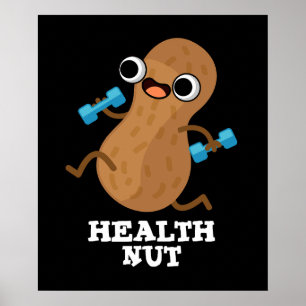 Póster Ejercicio divertido de nueces de la salud Peanut P