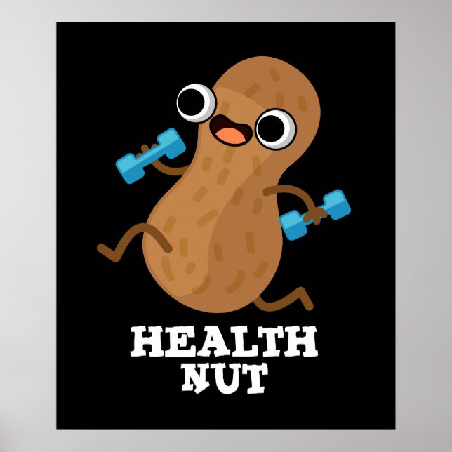 Póster Ejercicio divertido de nueces de la salud Peanut P (Frente)