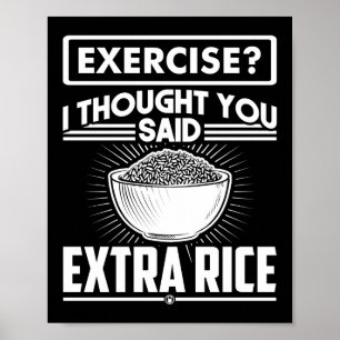 Póster Ejercicio Que Pensé Que Dijiste Gimnasio Gracioso 