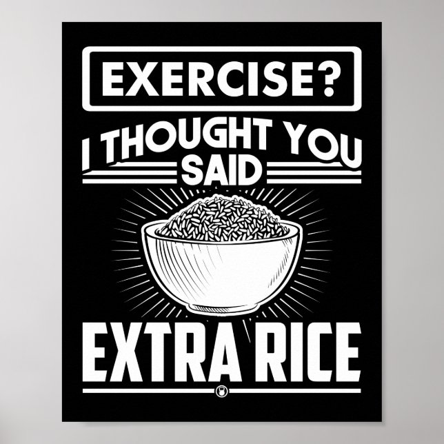 Póster Ejercicio Que Pensé Que Dijiste Gimnasio Gracioso  (Frente)